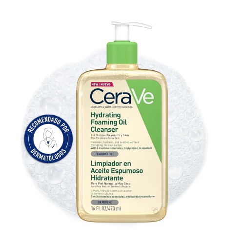 CERAVE LIMPIADOR ACEITE ESPUMOSO HIDRATANTE  473 ML